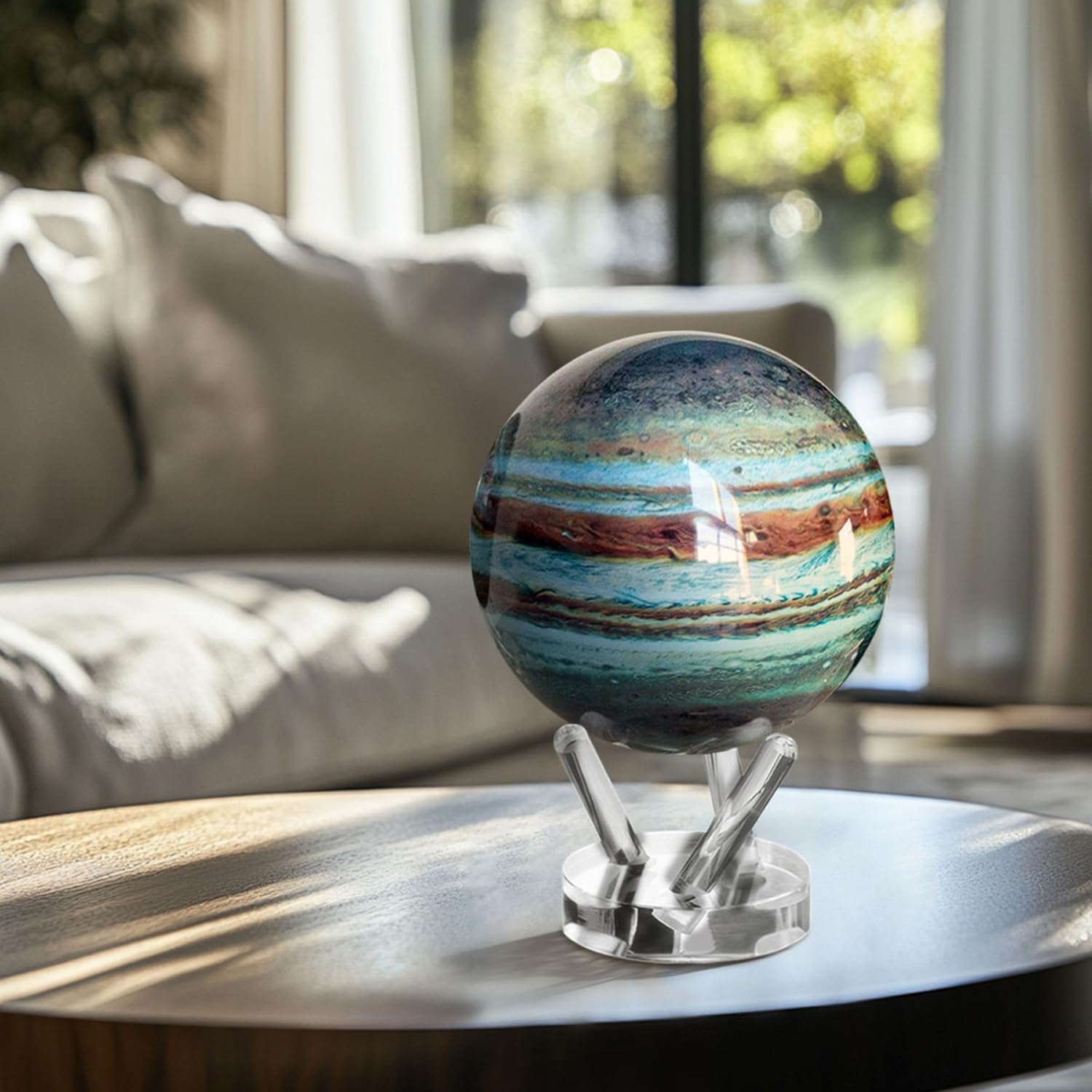 MOVA Self Rotating Globe, Jupiter Classic (4.5") | solar powered globe, no batteries or cords, gift for astronomy lovers, premium kinetic display, space desk decor
