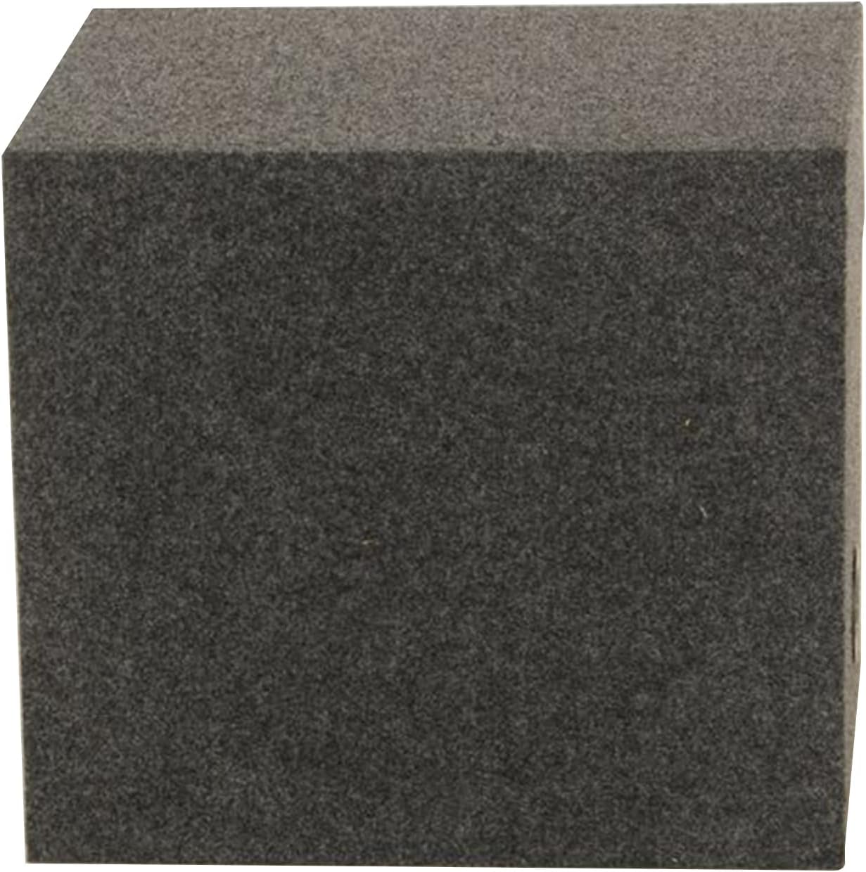 QPower 15 Inch Heavy-Duty Single Vented Carpet Covered Durable Car Audio Vehicle Subwoofer Enclosure Woofer Box, Charcoal Gray