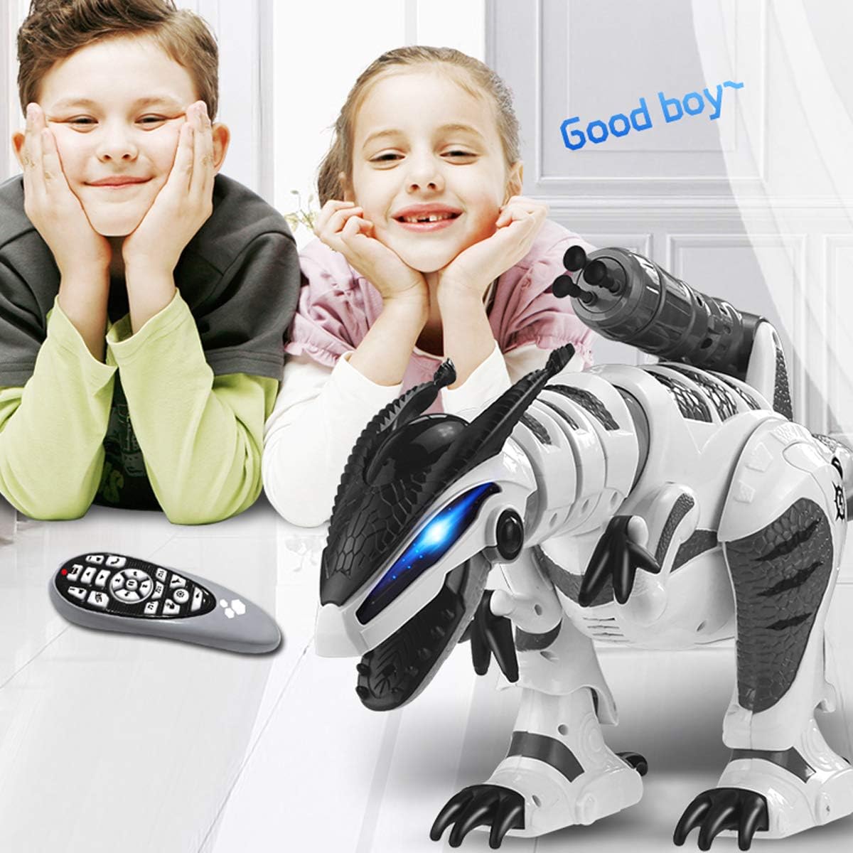 Fistone RC Robot Dinosaur Intelligent Interactive Smart Toy Electronic Remote Controller Robot Walking Dancing Singing with Fight Mode Toys for Kids