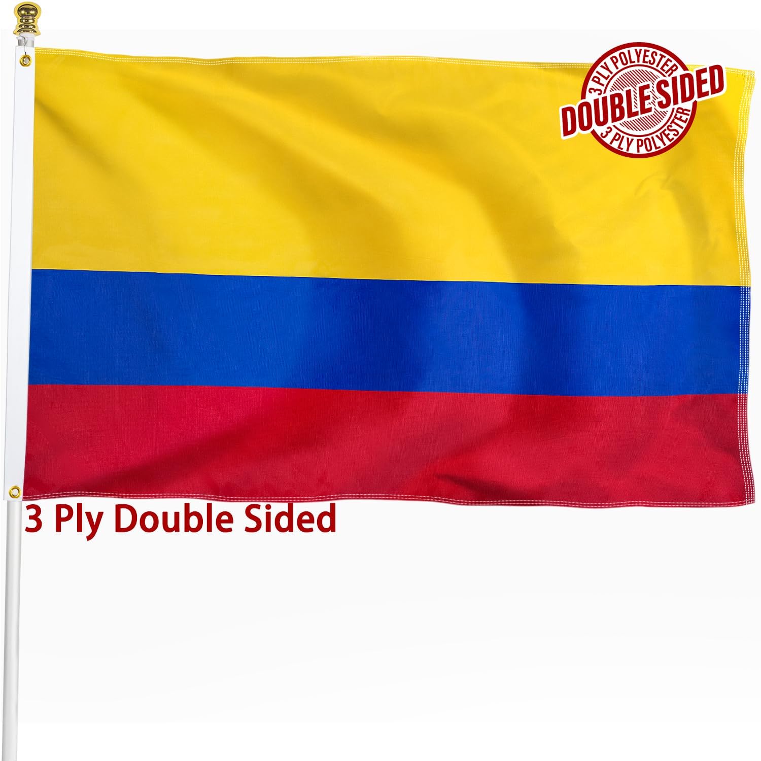 Nicaragua Flag 3x5 ft Outdoor Bandera de Nicaragua Nicaraguan National Flag | Double Sided 3 Ply Heavy Duty Polyester Banner with Brass Grommets for Home and Outdoor Decoration, 4 Rows Stitching