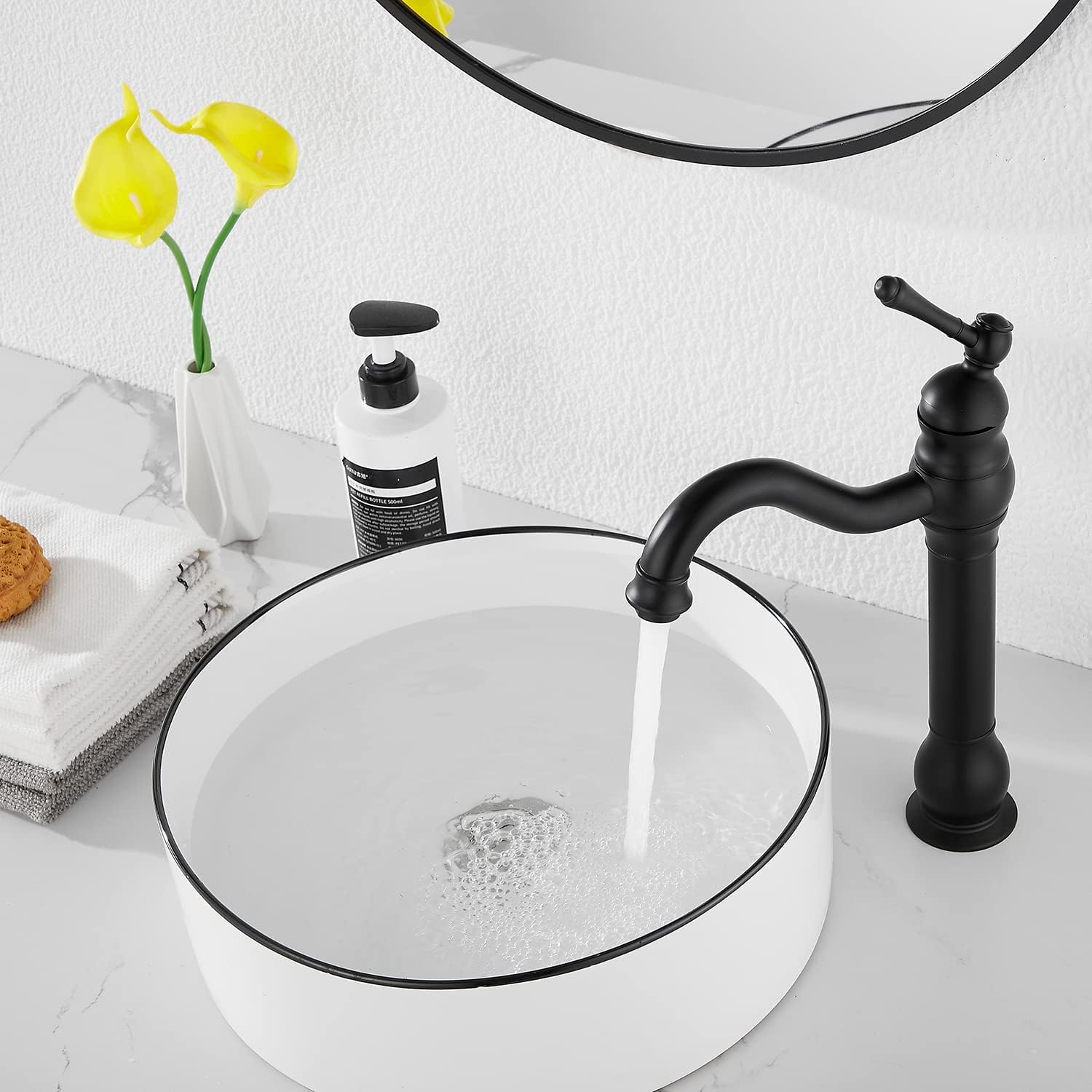 Oil Rubbed Bronze Bathroom Faucet Single Handle One Hole