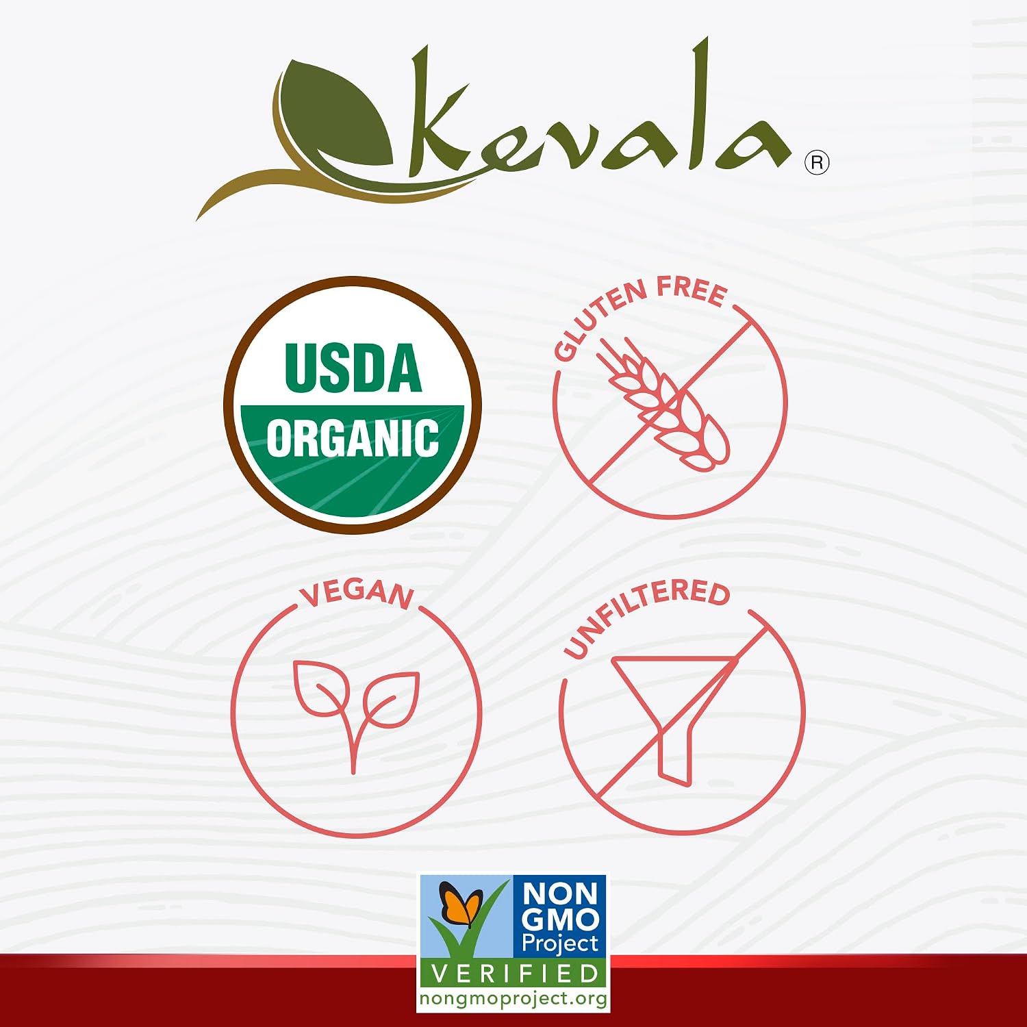 Kevala Organic Raw Apple Cider Vinegar - 35 oz, Cooking, Baking, Hair Care | Gluten Free and Peanuts Free, Ingredient for Vinaigrettes, Dressings, and Detox Shots, Contains the Natural Mother of Vinegar