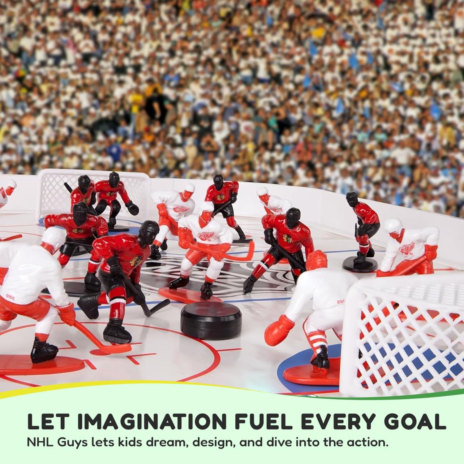 Kaskey Kids NHL Hockey Guys, Rangers vs. Bruins, 27 Pieces in Each Set, Includes 2 Teams, Accessories, and Travel Storage Case
