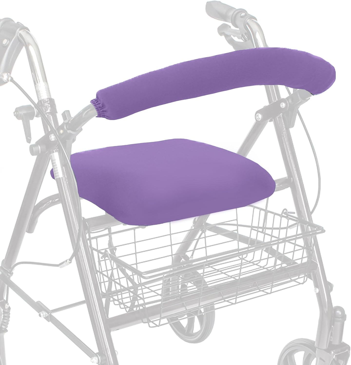 Top Glides Playful Purple Universal Rollator Walker Seat and Backrest Covers (Purple)