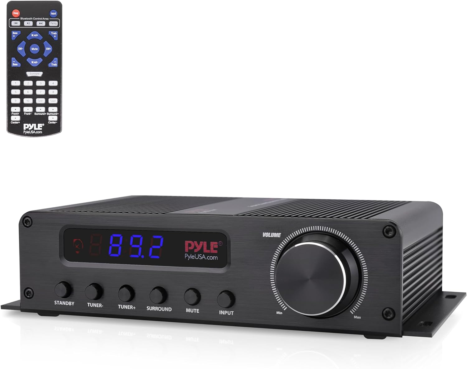 Pyle 100W 5 Channel Audio Amplifier - Wireless Bluetooth Home Theater Power Stereo Receiver with Surround Sound w/HDMI, AUX, FM Antenna