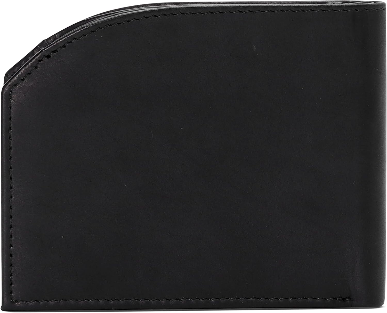 Genuine Bison Leather Wallet for Men, RFID Slim, Brown | Genuine bison leather wallet for men with RFID blocking and curved front pocket fit. Rugged slim everyday carry, brown.
