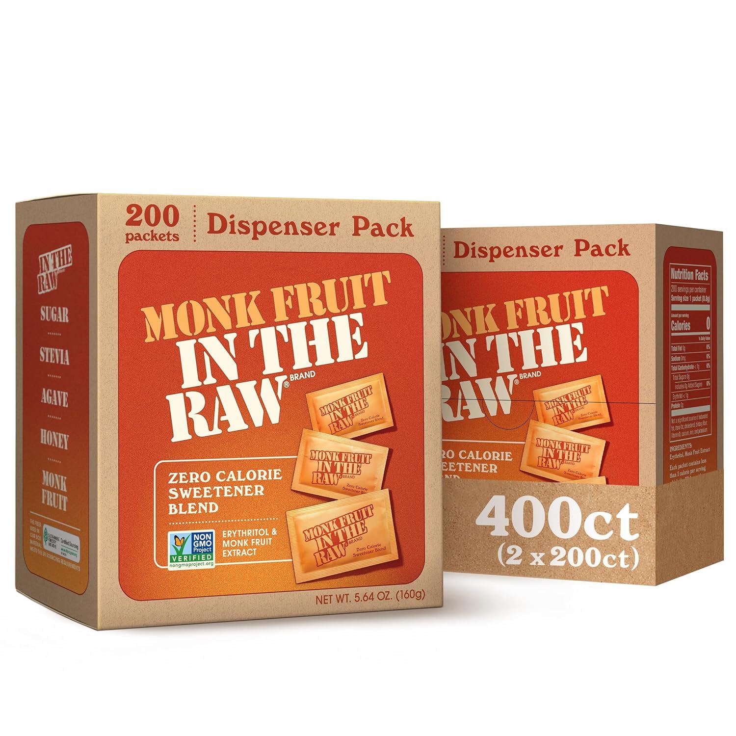 Monk Fruit In The Raw, Sweetener Bag, 1 LB