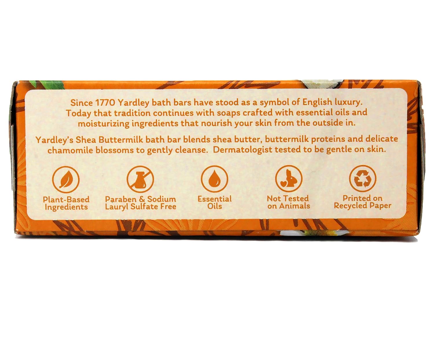Yardley Shea Buttermilk Bath Bar 4oz 4 Pack