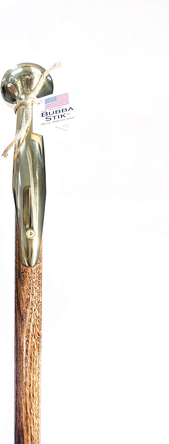 Walking Cane Texas Style Walking Stick Made of Mahogany Stained Tennessee Hardwood and Topped with a Brass Hame Handle from a Real Horse Collar Harness. Made in Texas by Real Texans.
