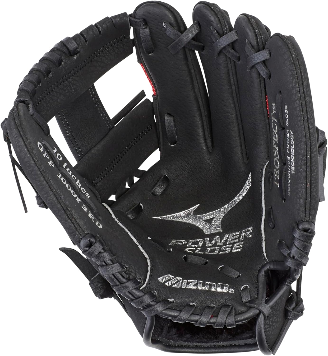 Mizuno Prospect PowerClose Youth Baseball Glove Series I V-Flex Notch I Parashock Palm Pad I Buttersoft Palm Liner