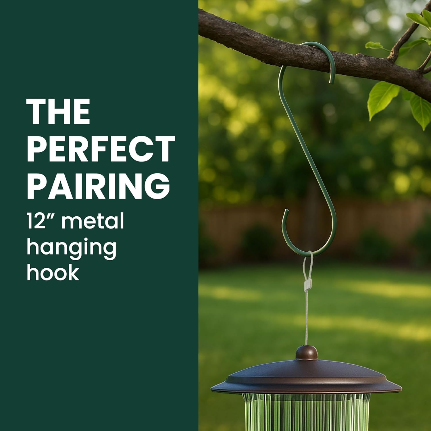 Perky-Pet Squirrel-Be-Gone Max Bird Feeder, (4) Flexport Feeding Stations | Squirrel-Proof Metal Hanging Feeder for Outdoors