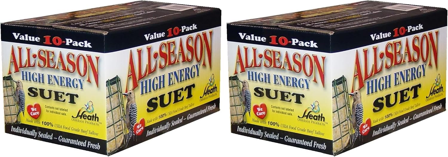 Heath Outdoor Products birds DD4-10 All Season High Energy Suet Cake, Case Of 10
