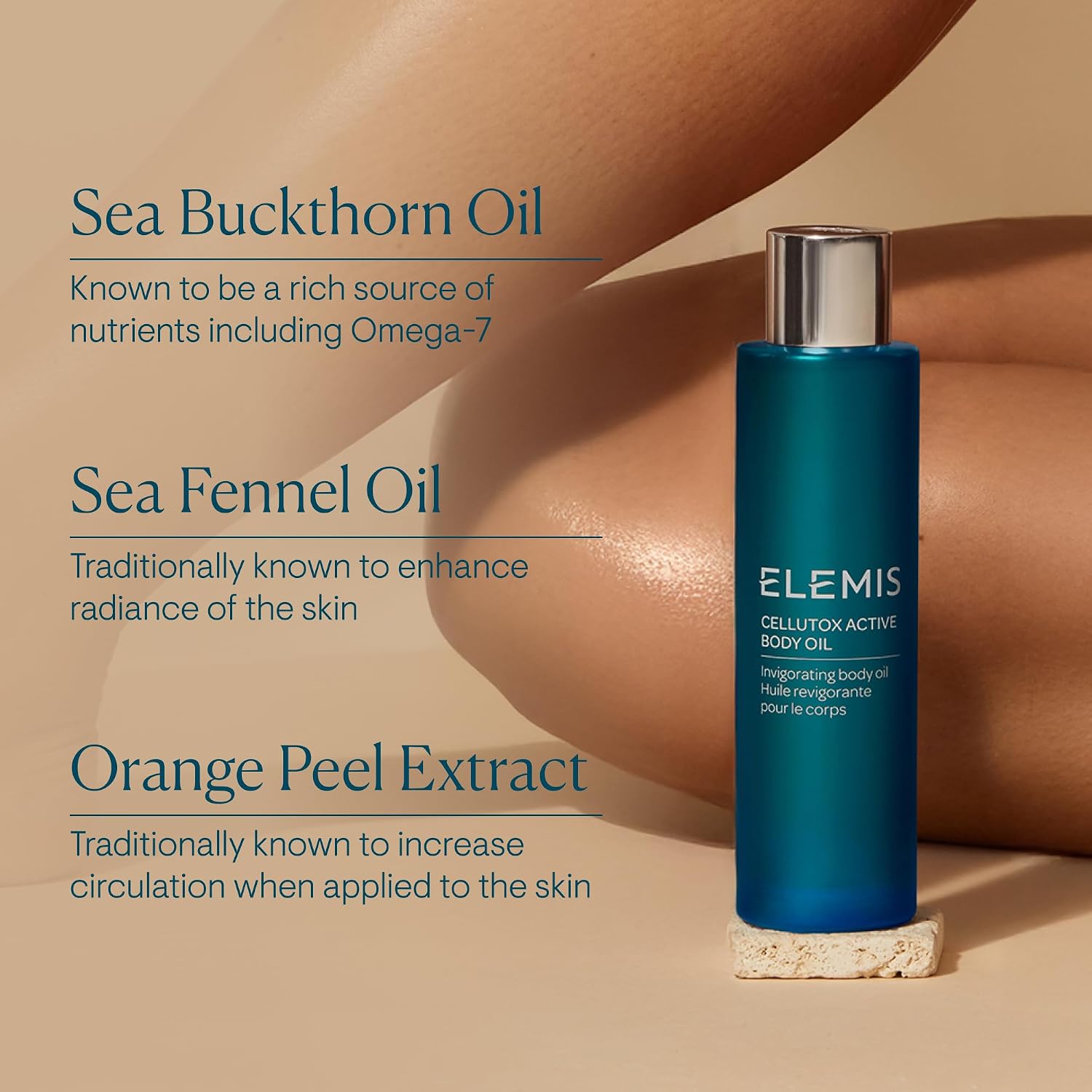 ELEMIS Cellutox Active Body Oil Fast-Absorbing Body Massage Oil | with Essential Oils, Deeply Nourishing & Moisturizing Skin Oil