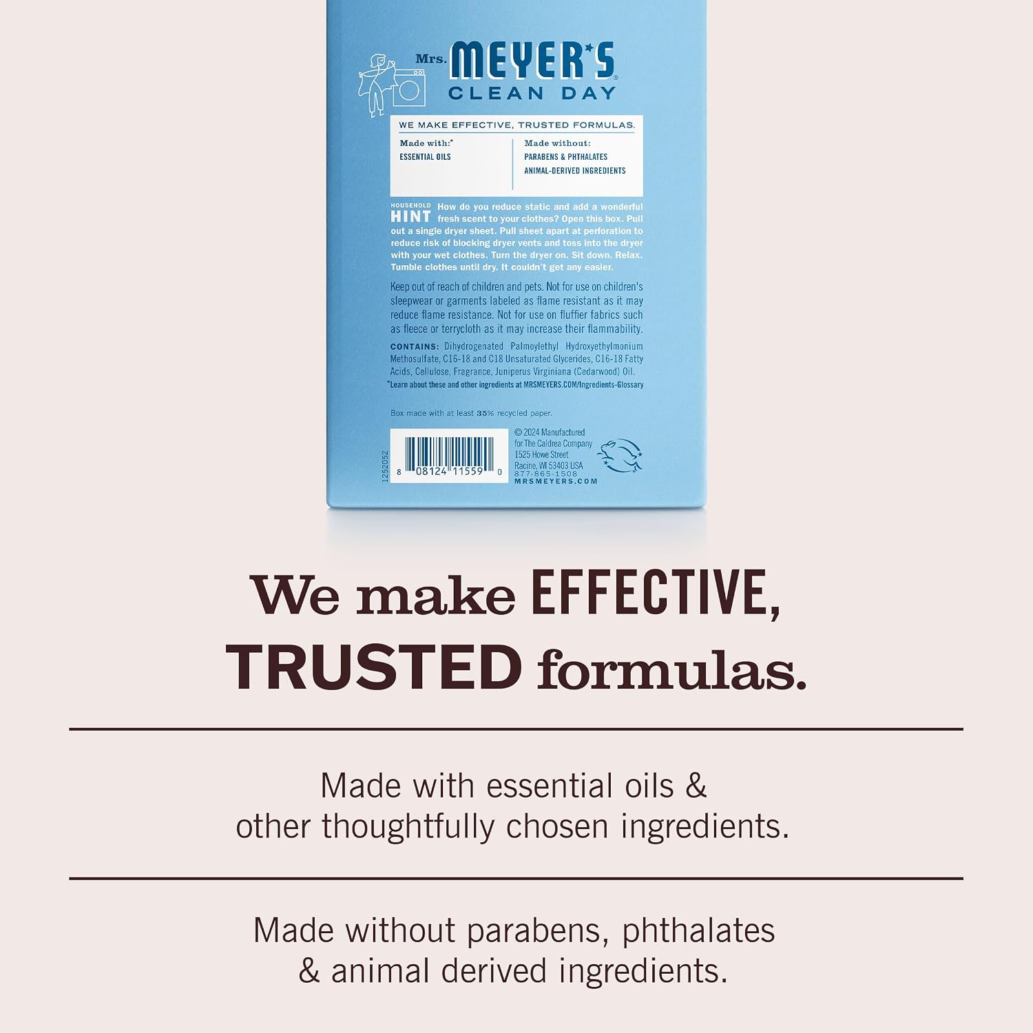 MRS. MEYER'S CLEAN DAY Dryer Sheets, Lavender, 80 ct