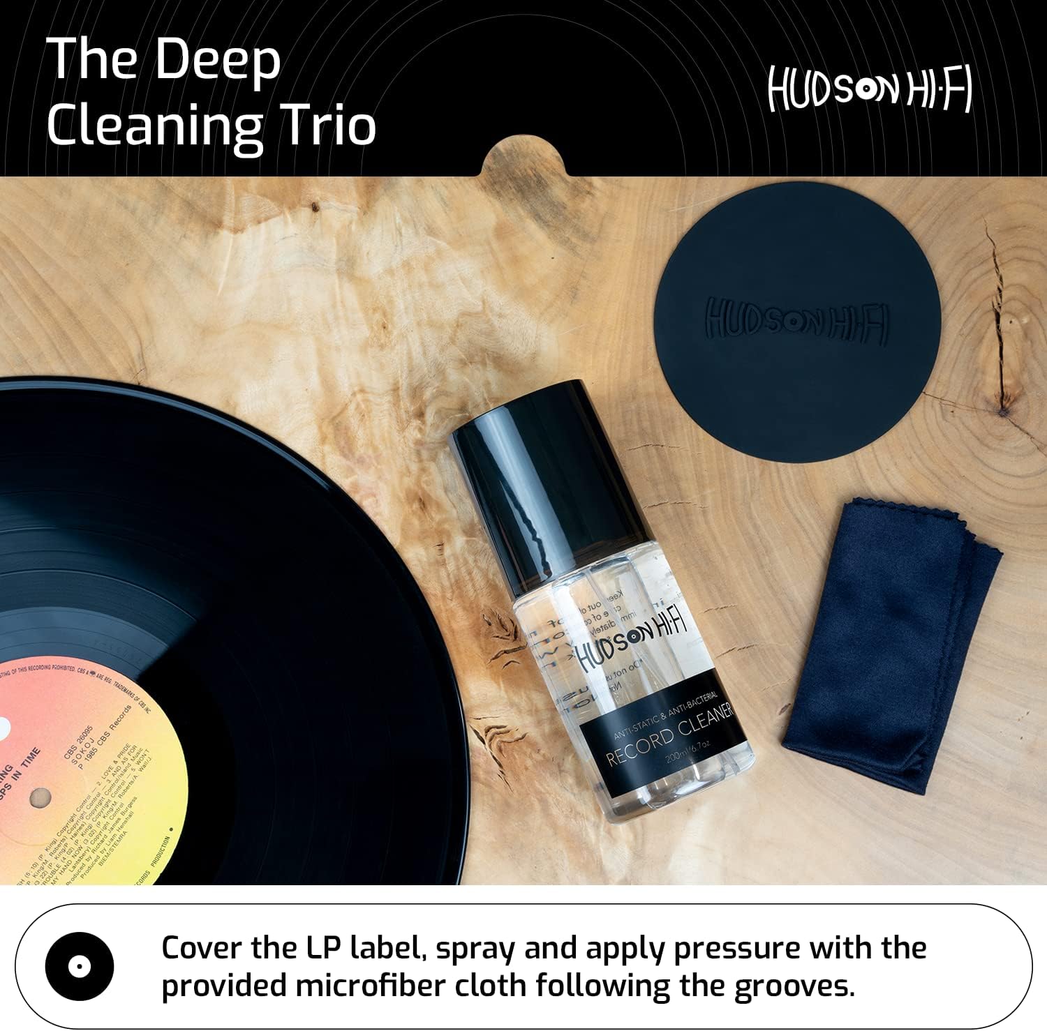 9-in-1 Vinyl Record Cleaning Kit – Anti-Static Cleaner, Carbon Fiber & Velvet Brushes, Stylus Gel, Microfiber Cloth