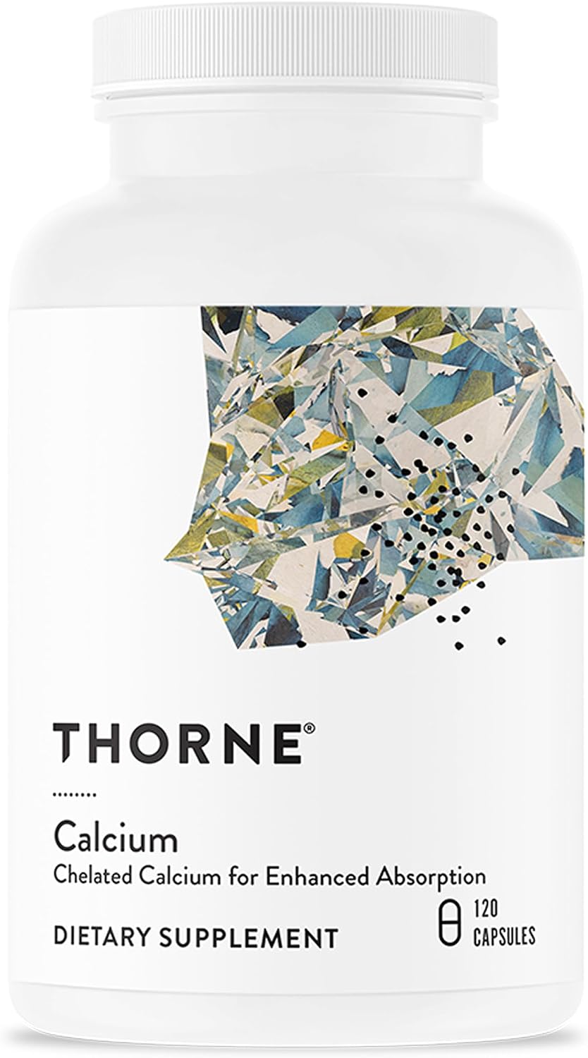 THORNE Calcium, Chelated DiCalcium Malate Supplement, 120 Capsules | Supports Strong Bones & Teeth