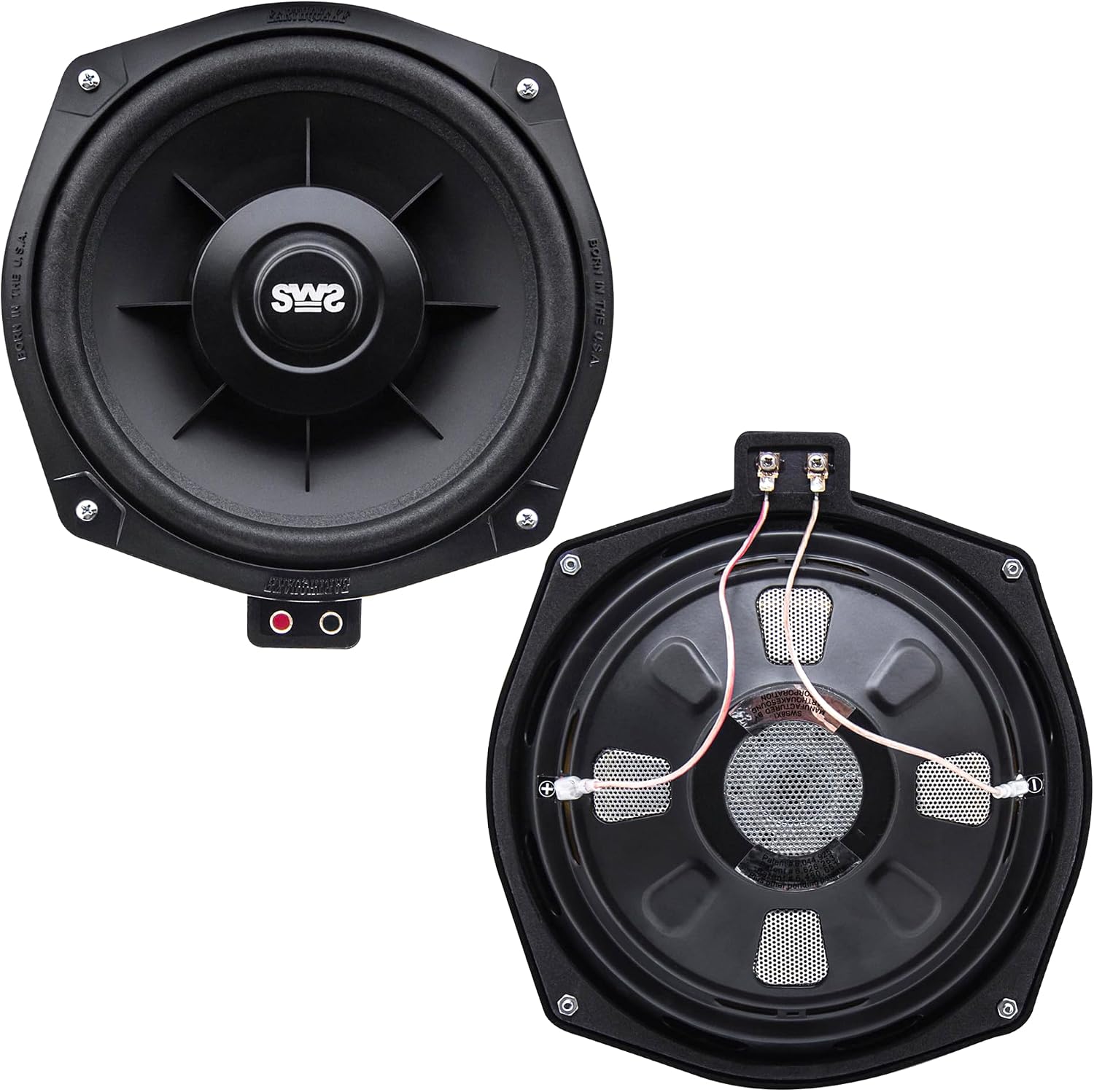 Earthquake Sound i82SWS 8-inch Shallow Woofer System Under-the-Seat Subwoofers with Gaskets, 2-Ohm (Pair)