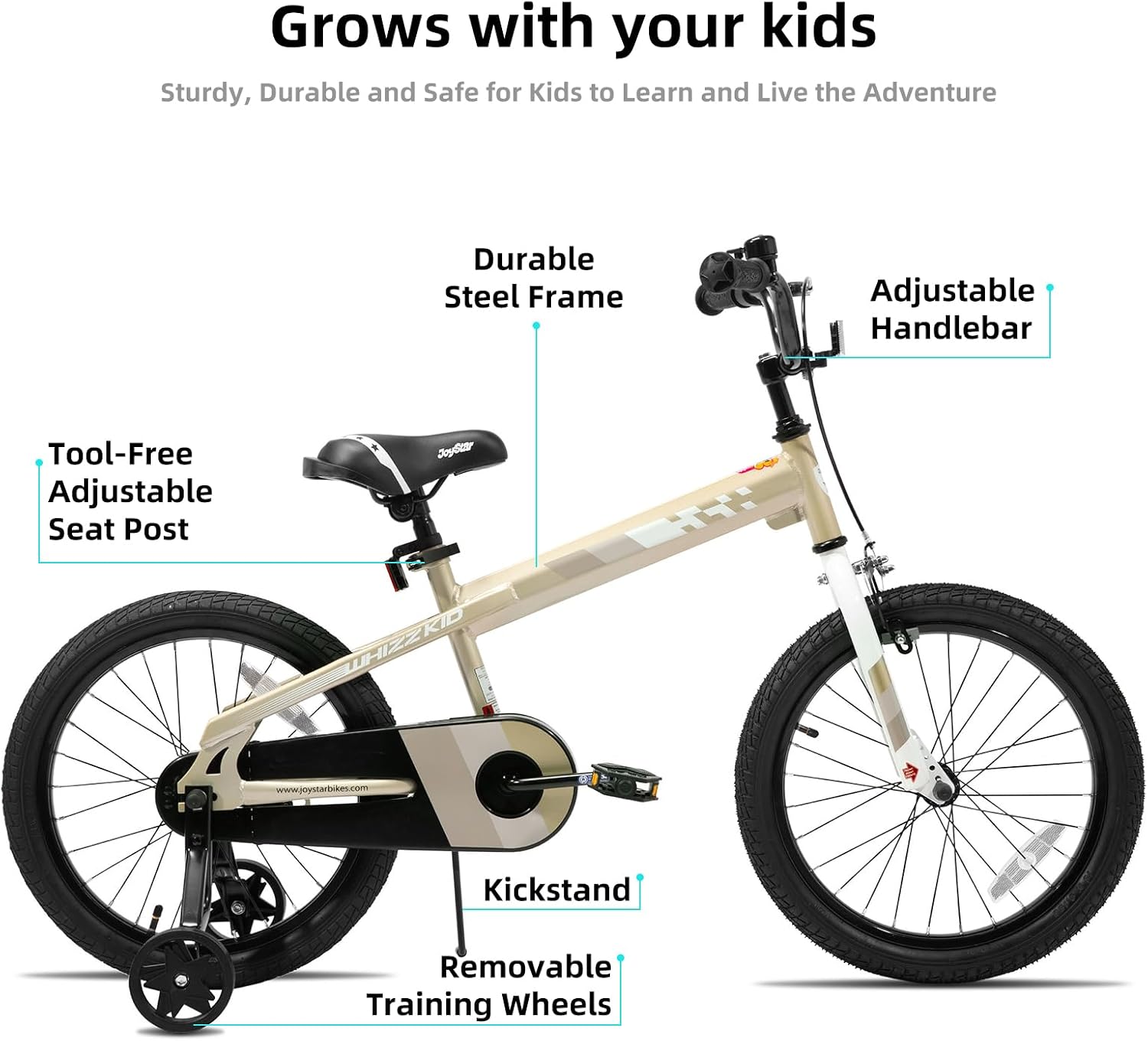 JOYSTAR Whizz 12-20" Kids Bike for Toddler & Kids Ages 2-10Y