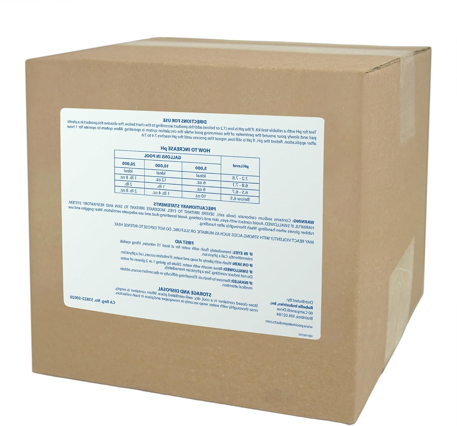 Pool Mate 25-Pounds Premium pH Up for Swimming Pools | 100% Sodium Carbonate, Raises pH, pH Increaser, Easy To Use, Works Fast