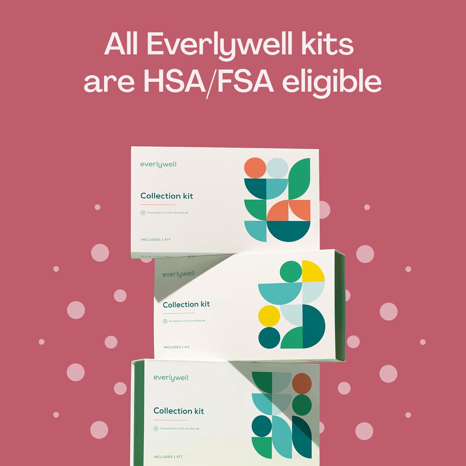 Everlywell At-Home Women's Health Collection Kit, Measures 11 Biomarkers for Hormonal Wellness, including Cortisol
