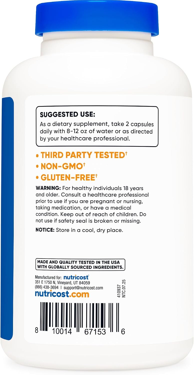 Nutricost Vitamin C with Zinc Capsules, 120 Servings, Gluten Free, GMO-Free