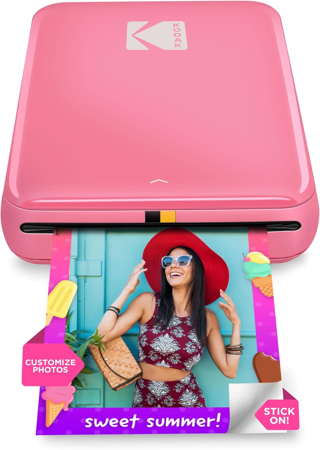 KODAK Step Instant Smartphone Photo Printer, Portable Mini Color Wireless Mobile Printer, Zink 2x3” (5.1x7.5 cm) Sticky-Back Photos
