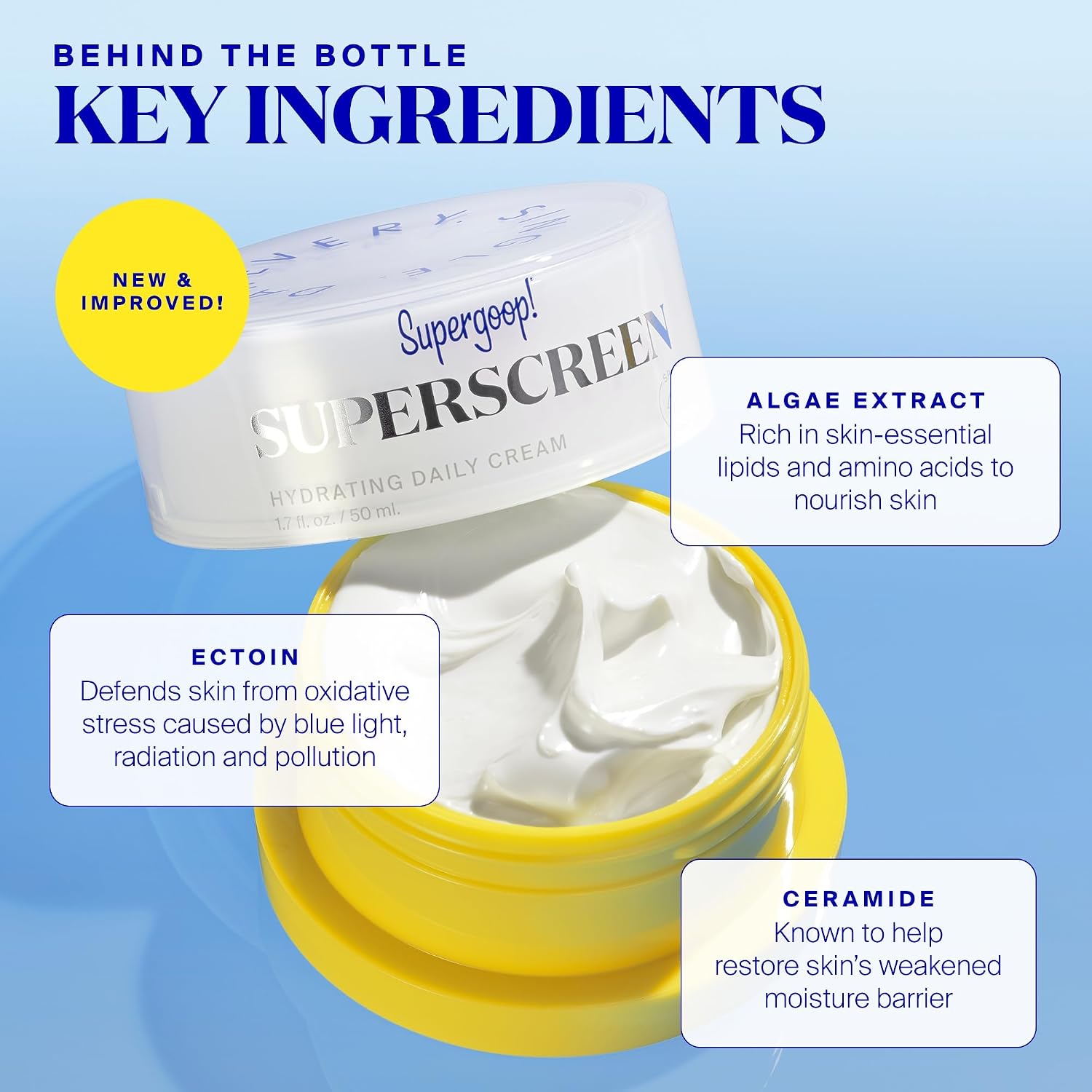 Supergoop! Superscreen - 1.7 fl oz - SPF 40 PA+++ Hydrating Daily Moisturizer Sunscreen - Protection from UV Rays + Helps Filter Pollution & Blue