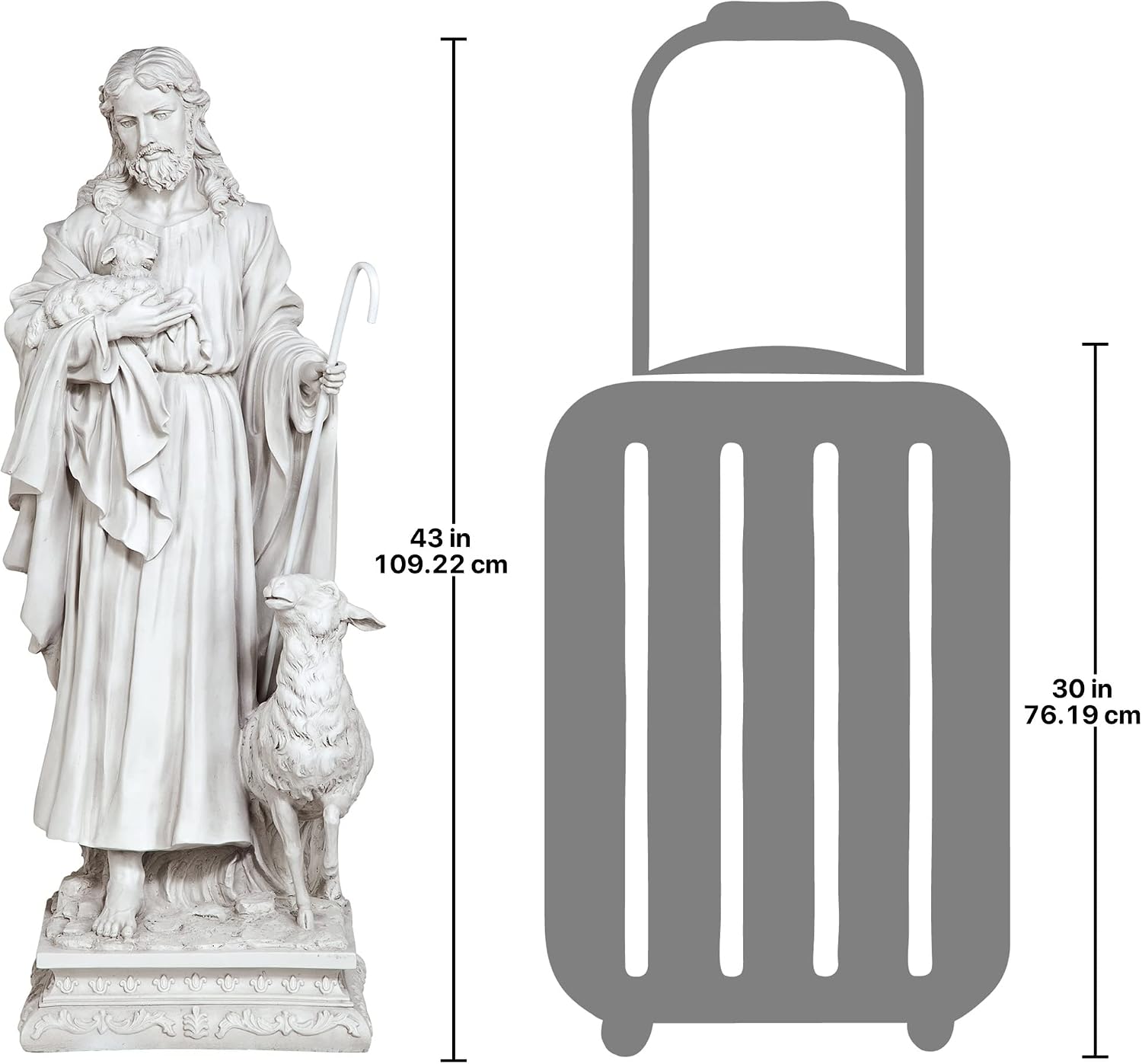 Design Toscano Anne with Young Mother Mary Holy Religious Garden Statue, 12 inches wide, 21 inches tall, Cast Stone Resin, Antique Stone Finish