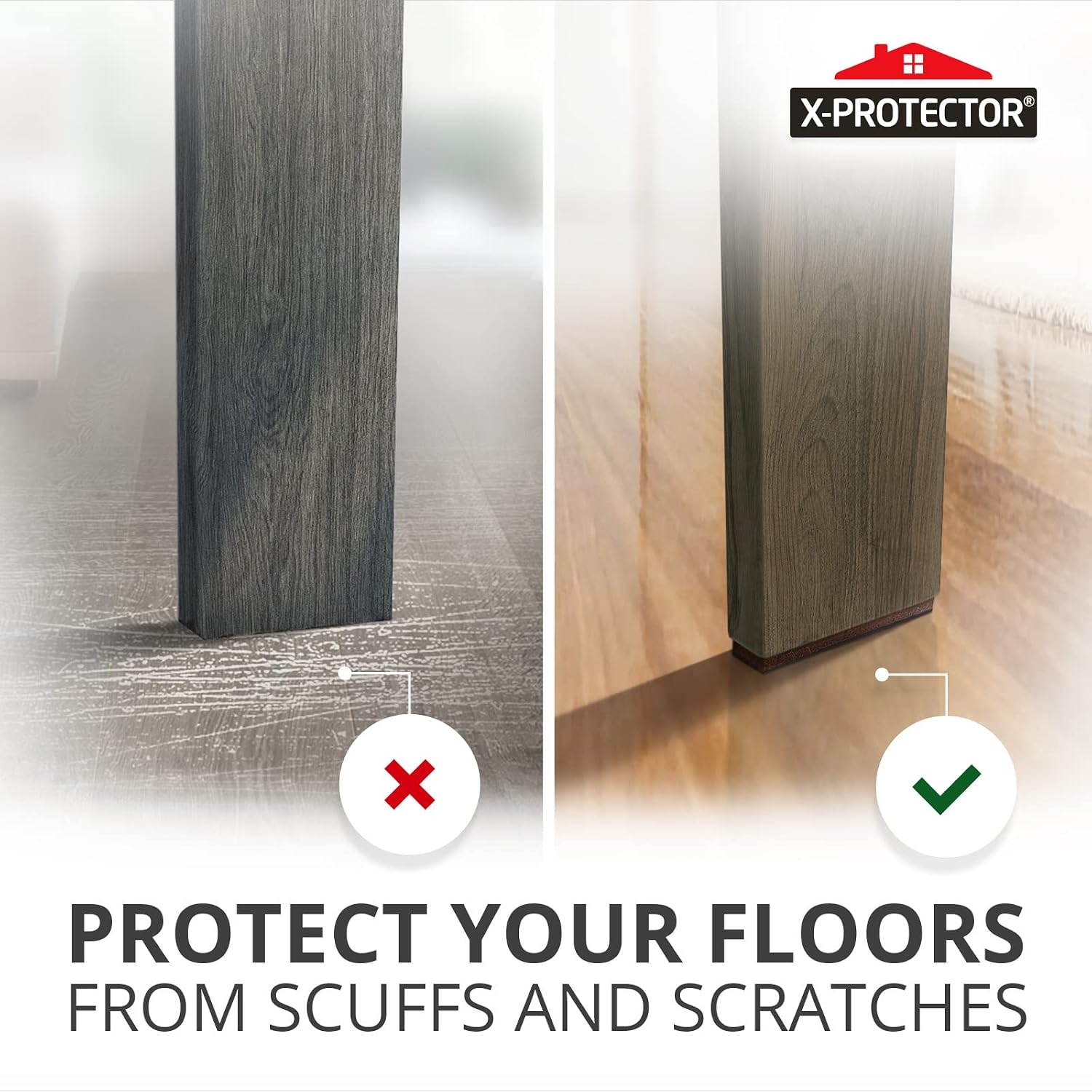 X-PROTECTOR Non Slip Furniture Pads – 12 Premium Furniture Grippers 3"! | Best SelfAdhesive Rubber Feet Furniture Feet – Ideal Non Skid Furniture Pad Floor Protectors – Keep Furniture in Place!