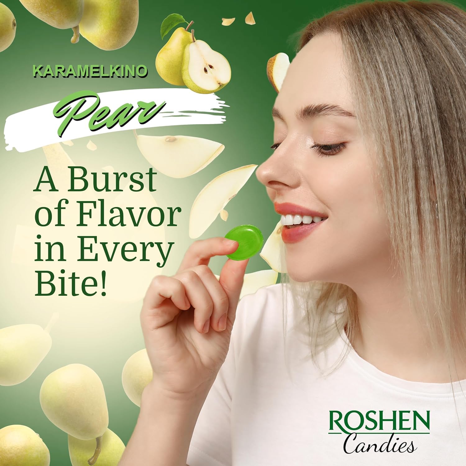 Roshen Citrus Mix Hard Candy – Assorted Fruit Flavors, Individually Wrapped, Bulk 2.2 lbs (1 kg) – Approx. 144 Pieces – Orange