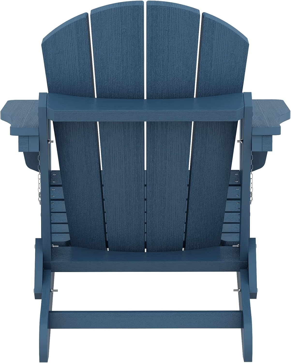 SERWALL Folding Adirondack Chairs with Cup Holder, Outdoor Fire Pit - Blue