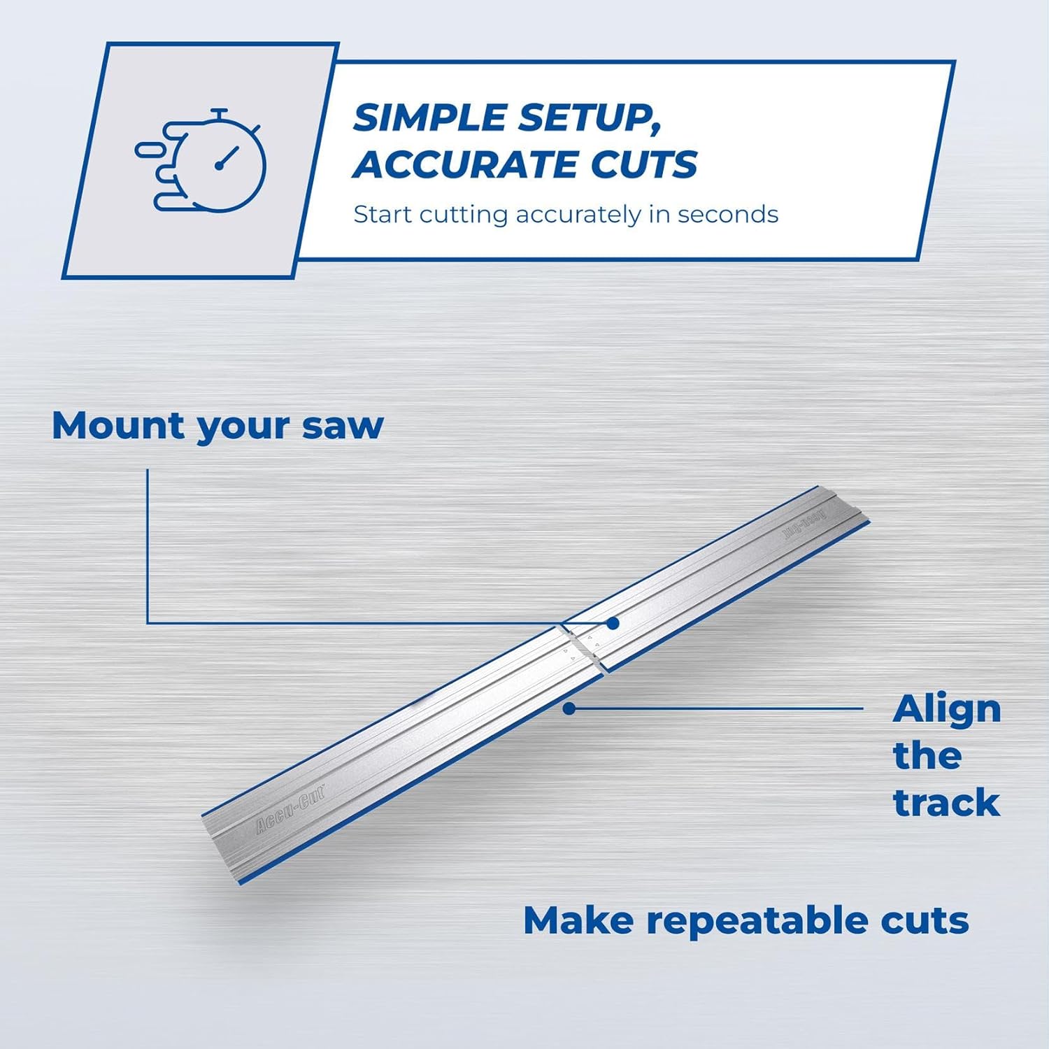 Kreg KMA2750 Accu-Cut Expansion Pack - For Circular Saw Track - Adds 50" Cutting Length - Compatible with Accu-Cut (KMA2700) - Track Guide Rail