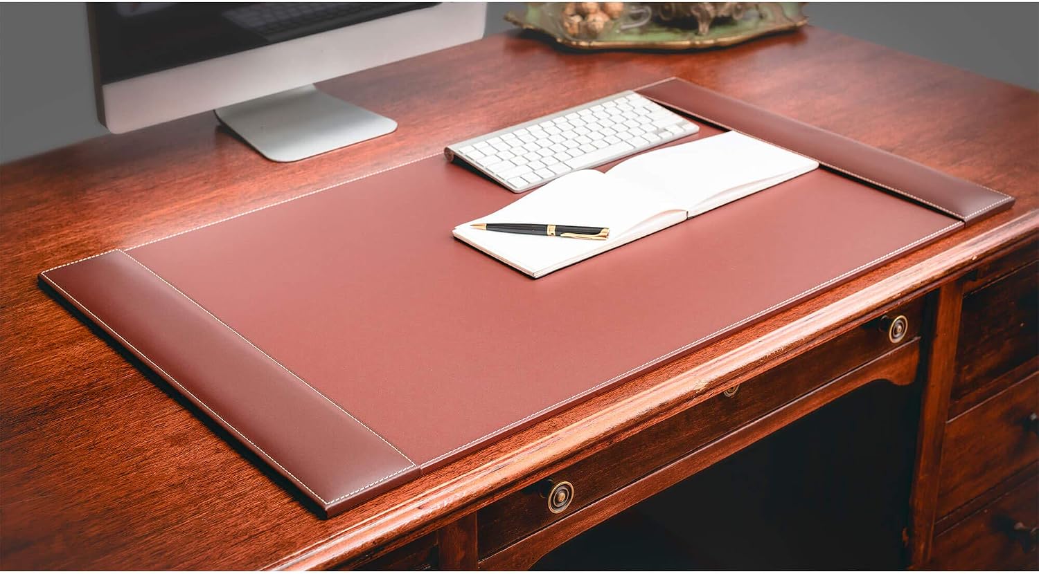 Dacasso Rustic Brown Leather Desk Set, 3-Piece (D3237)