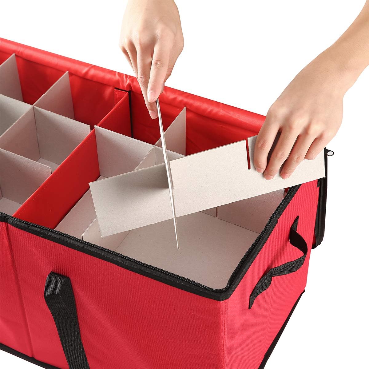 Sattiyrch Christmas Ornament Storage Box,Box Contributes Slots for 128 Holiday Ornaments 3-Inch