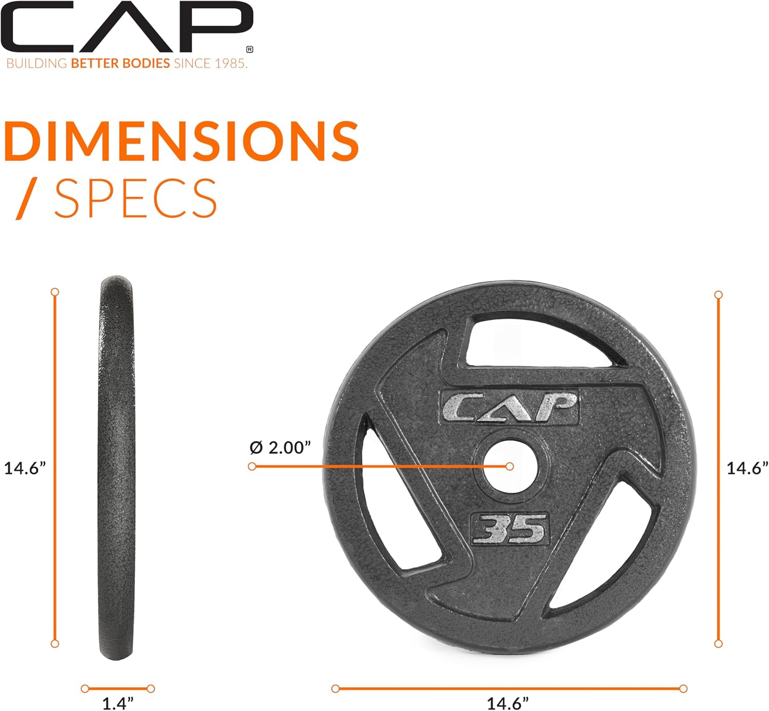 CAP Barbell 2-Inch Olympic Weight Plate | Multiple Options