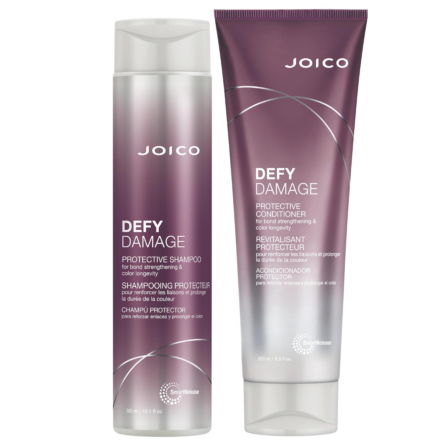 Joico Defy Damage Protective Shampoo & Conditioner Set | For Color-Treated Hair | Strengthen Bonds & Preserve Hair Color | With Moringa Seed Oil &