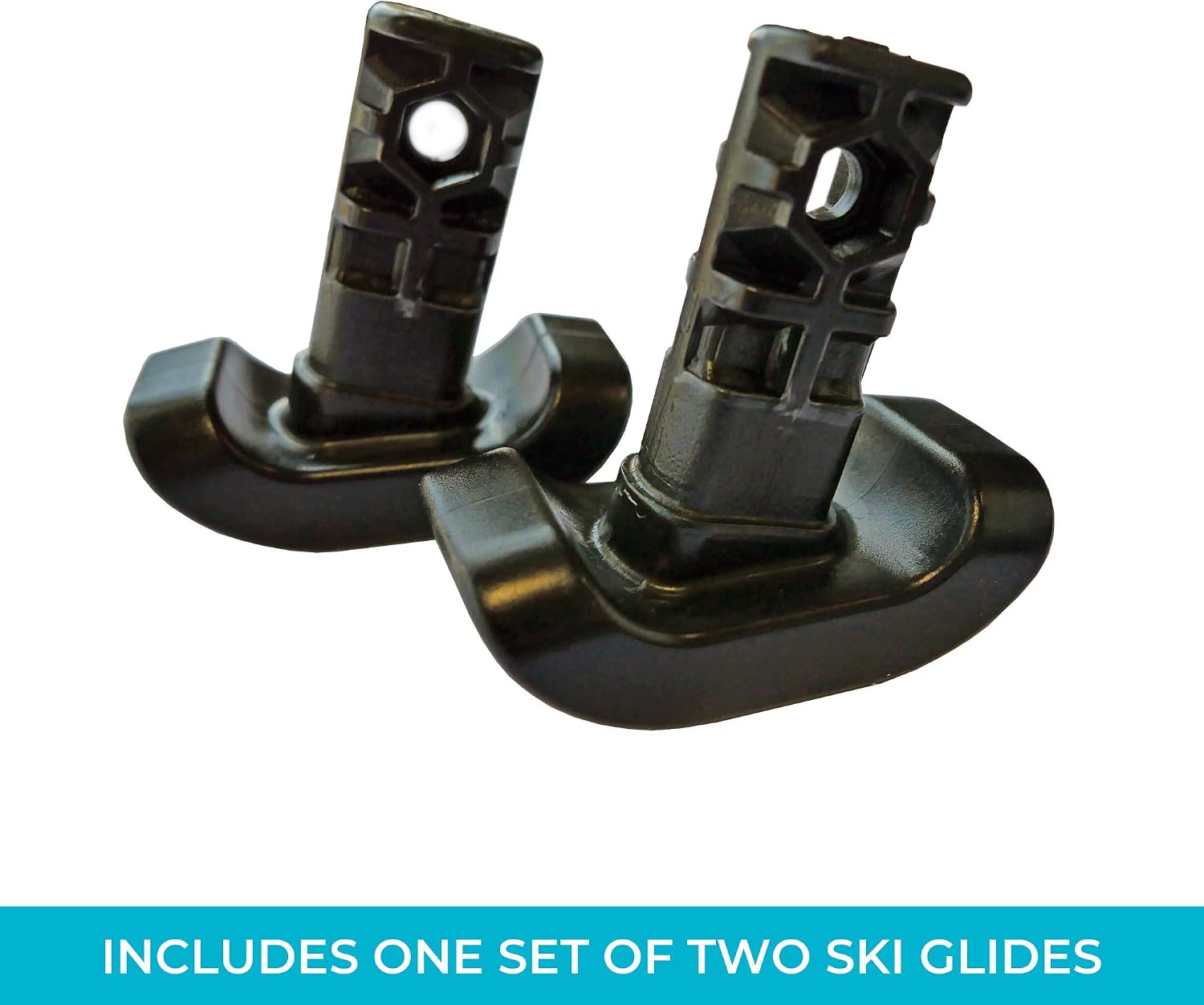 Stander Replacement Walker Ski Glides, Compatible with Stander's Wonder-Walker and Wonder-Walker-Plus, Black, Set of 2