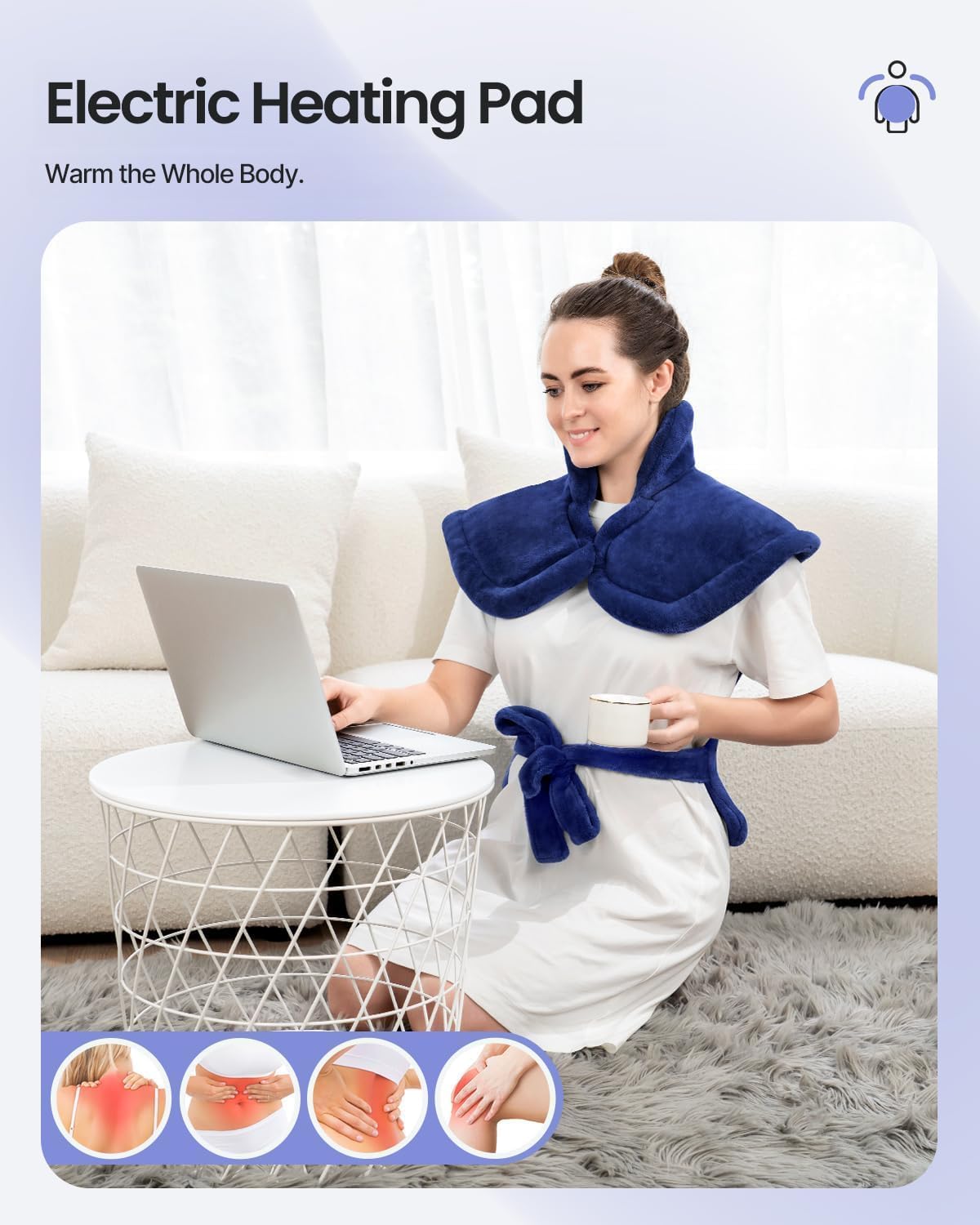 RENPHO Heating Pad for Back, Gift for Women & Men, FSA Eligible HSA