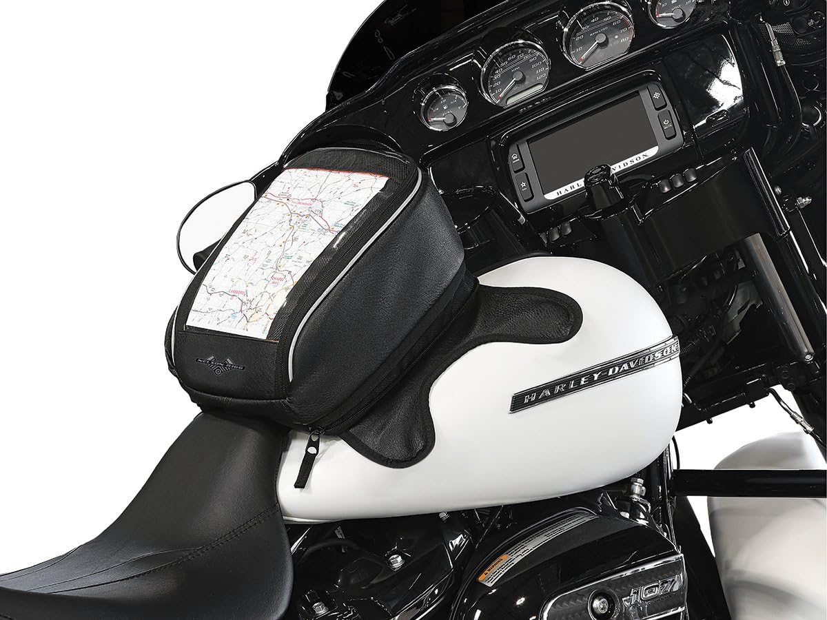Nelson-Rigg Route 1 Journey Highway Cruiser Magnetic Tank Bag, fits Harley Davidson, Indian, Honda, Yamaha, Suzuki and more