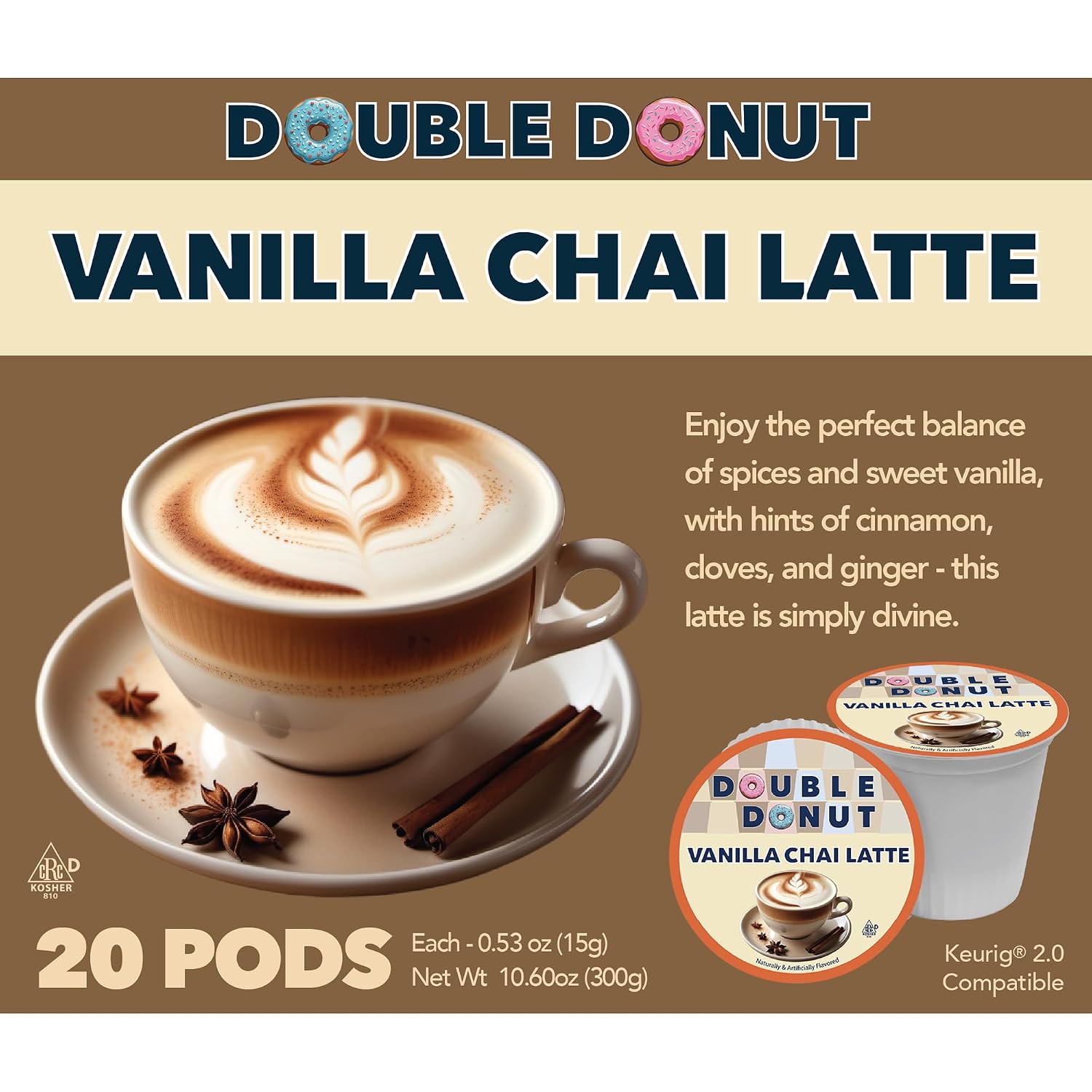 Double Donut Coffee Breakfast Blend Coffee Pods, Light Roast Coffee in Recyclable Single-Serve Pods for Keurig K Cups Brewer Machines, 80 Count Bulk Pack, original version
