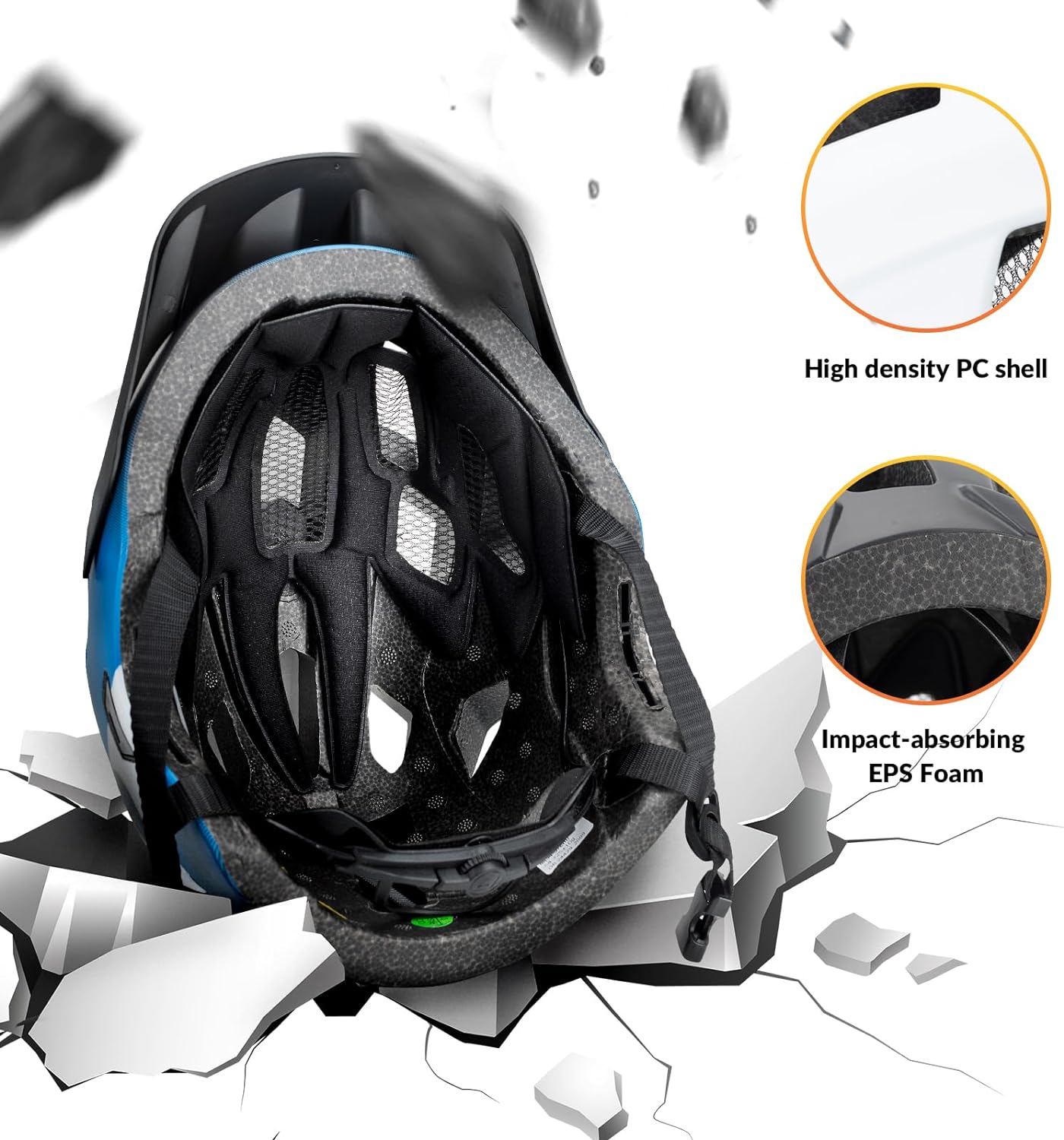 ROCKBROS Kids Full Face Bike Helmet Lightweight Detachable MTB Helmet
