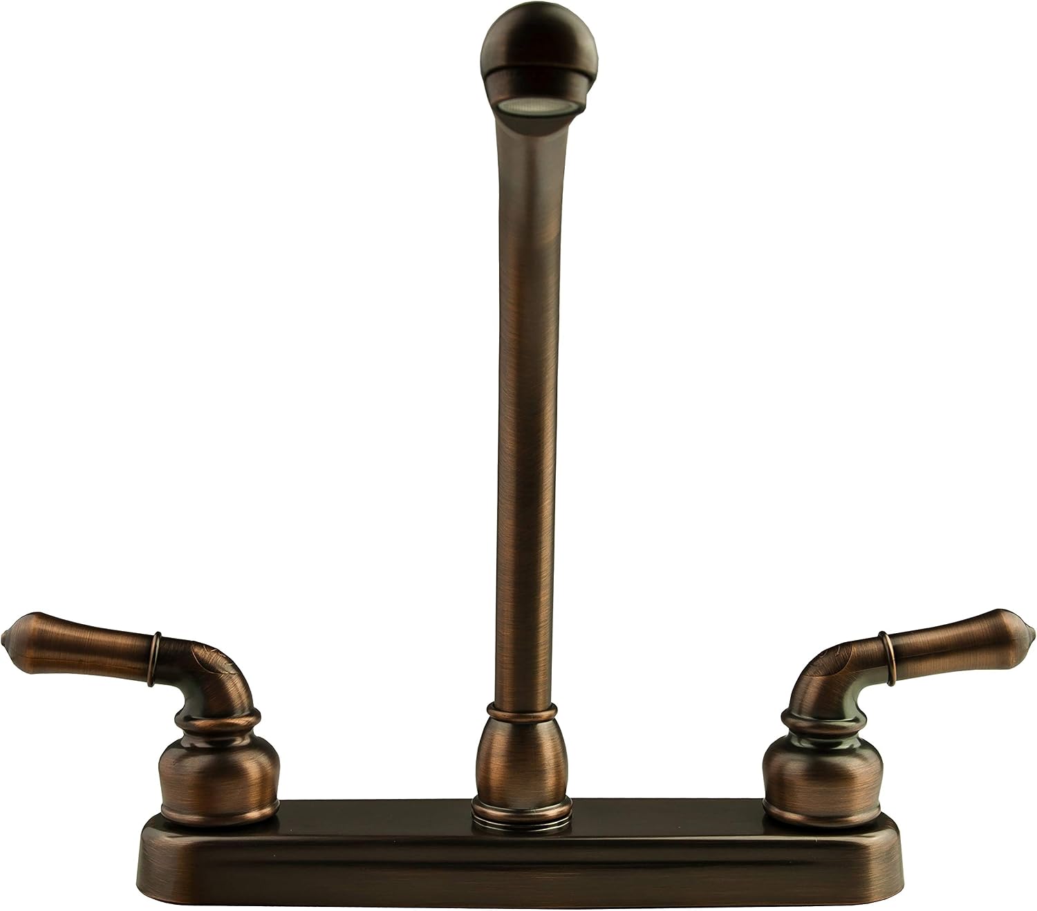 Dura Faucet DF-PK210C-SN RV Hi-Rise Kitchen Sink Faucet (Satin Nickel) | Tall spout and classical levers make washing big pots easy. Brushed Satin Nickel.