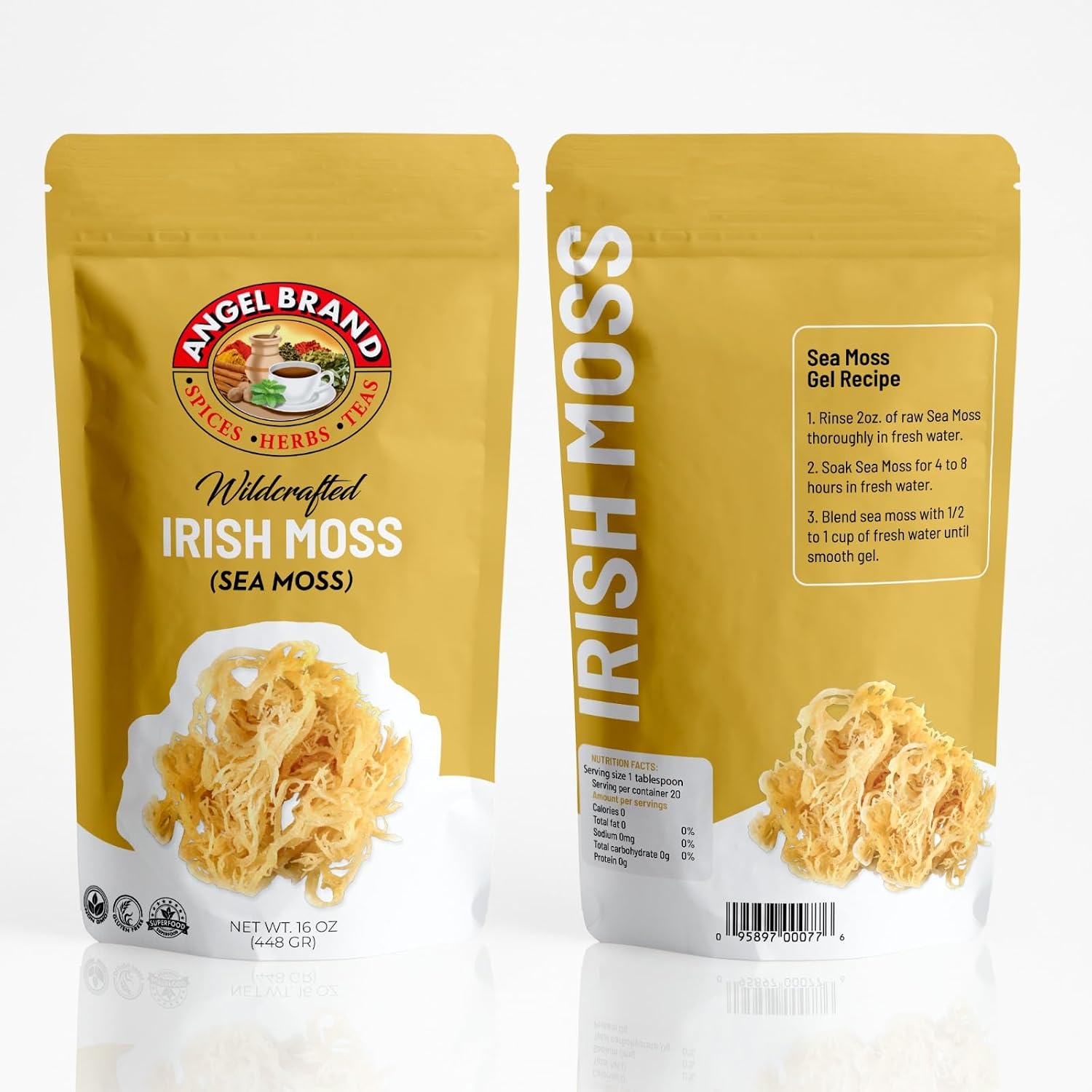 Irish Sea Moss Raw | 2 lbs | Pouch | For Smoothies and Soups