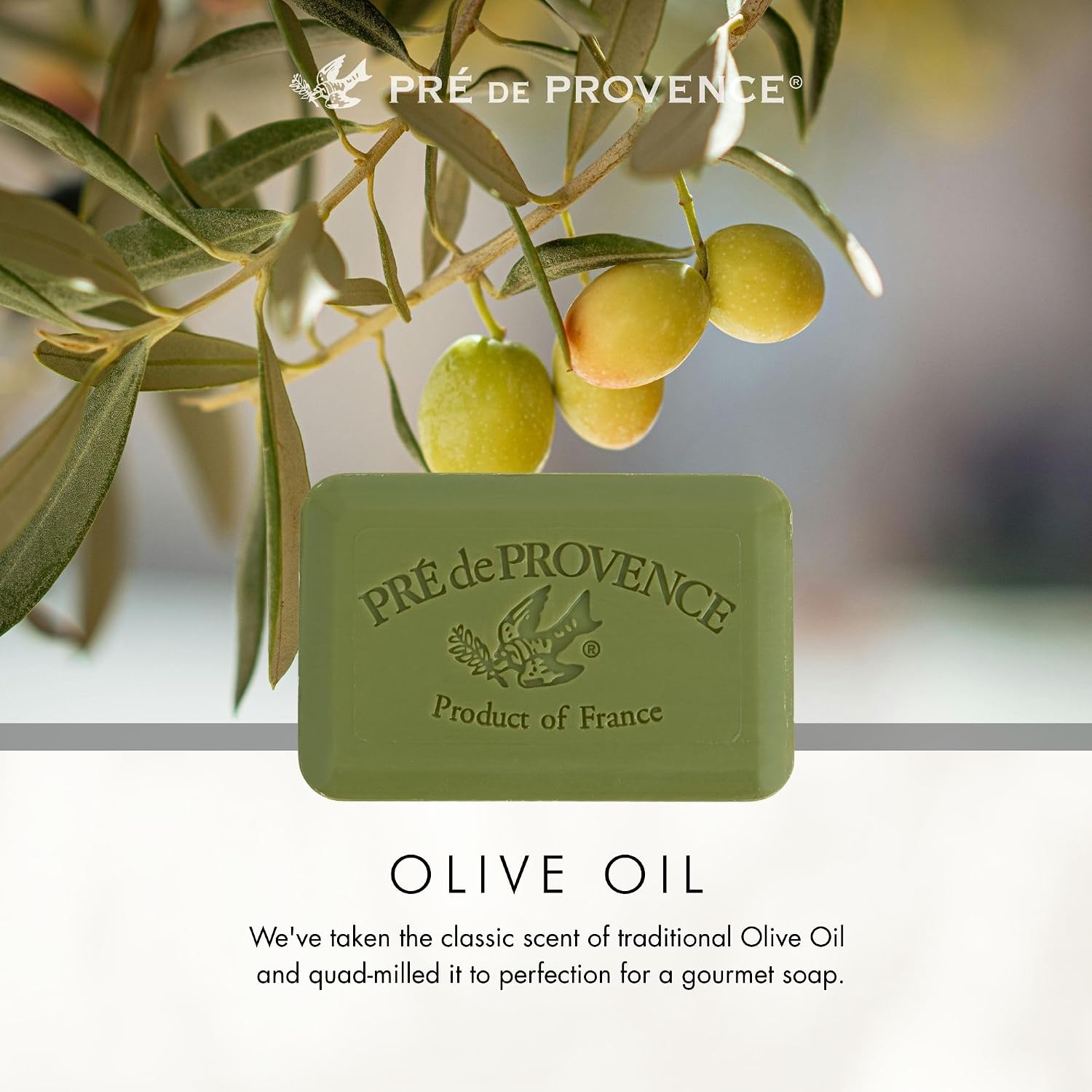 Pre de Provence Artisanal Soap Bar, Enriched with Organic Shea Butter, Natural French Skincare, Quad Milled for Rich Smooth Lather, 8.8 Ounce, Ocean Air