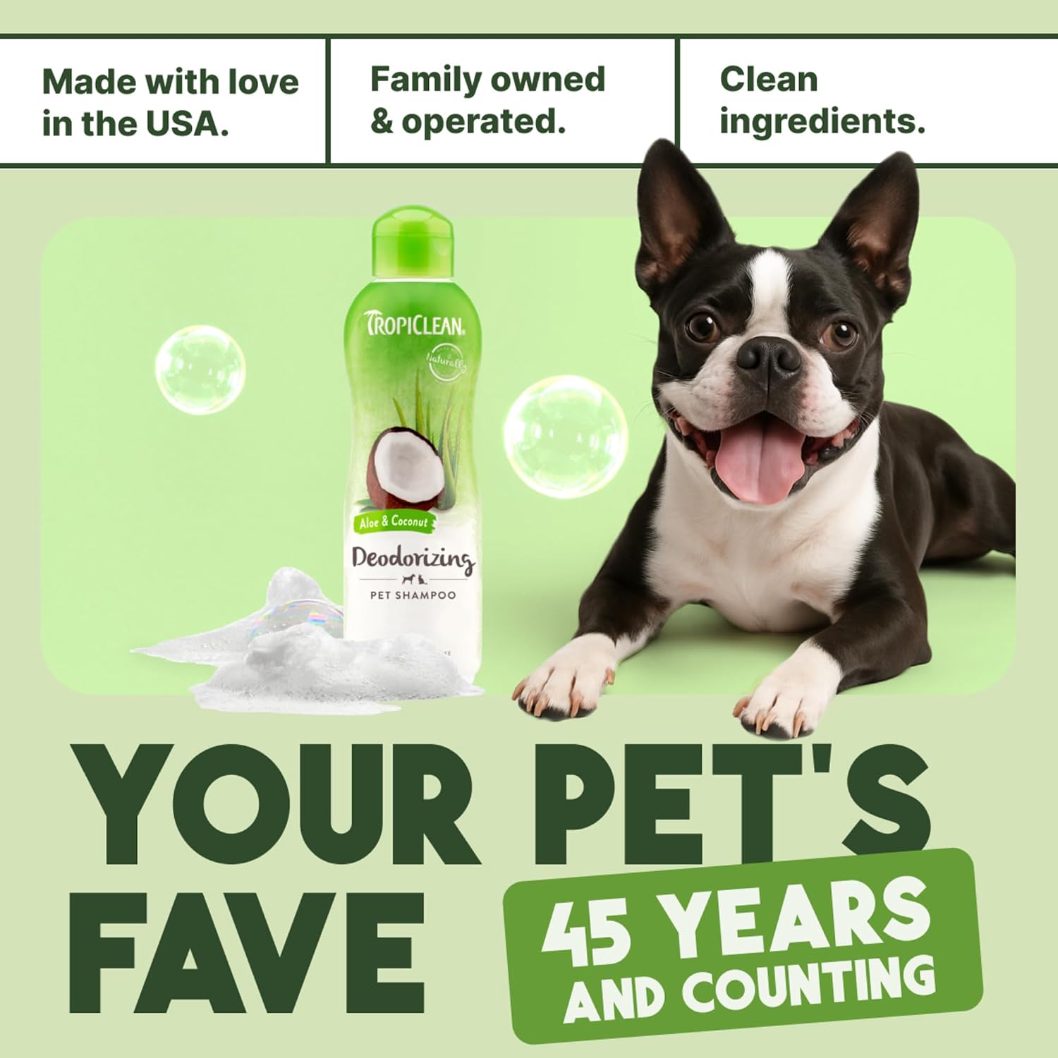 TropiClean Deodorizing Dog Shampoo, Berry & Coconut Scent, 2.5 Gallon