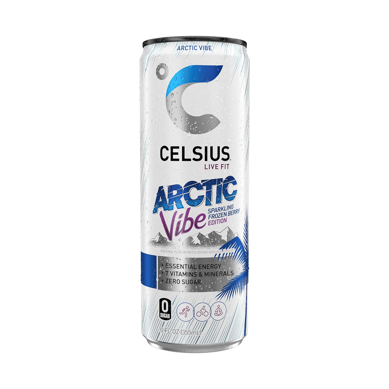 CELSIUS PEACH VIBE Sparkling White Peach, Sugar Free Energy Drink, 12 Fl Oz (Pack of 12)
