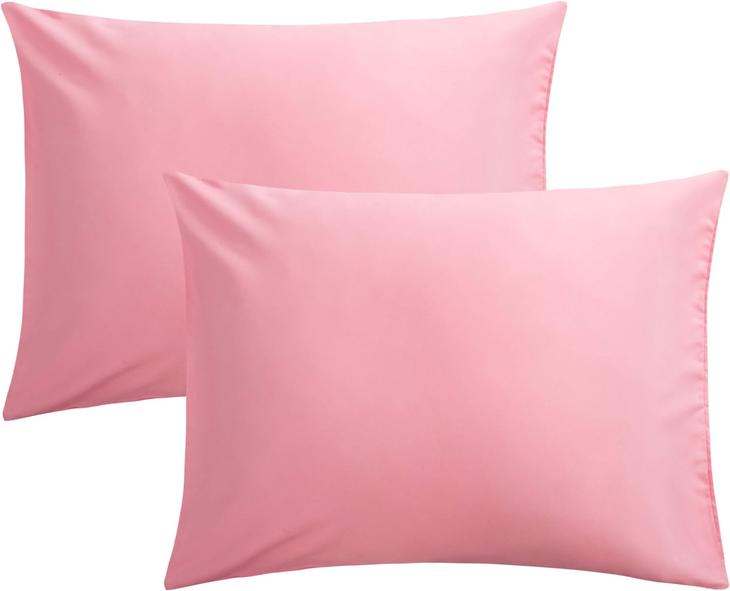 FLXXIE 2-Pack Microfiber Standard Pillow Cases, Envelope Style, White