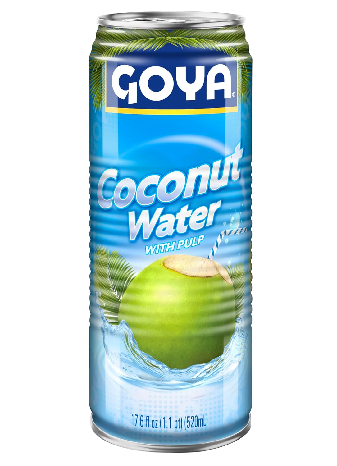 Goya Foods Coconut Water with Pulp, 17.6 Ounce (Pack of 12)