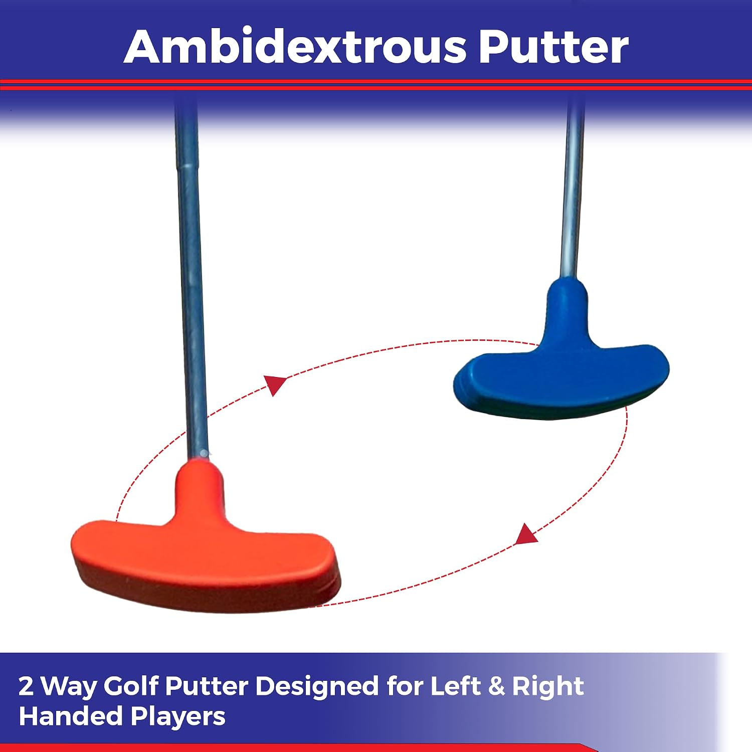 PutterBall Golf Accessories Set – Includes 2 Premium Putters & 2 Balls – Replacement Set for PutterBall Pong Game – Indoor Outdoor Putting