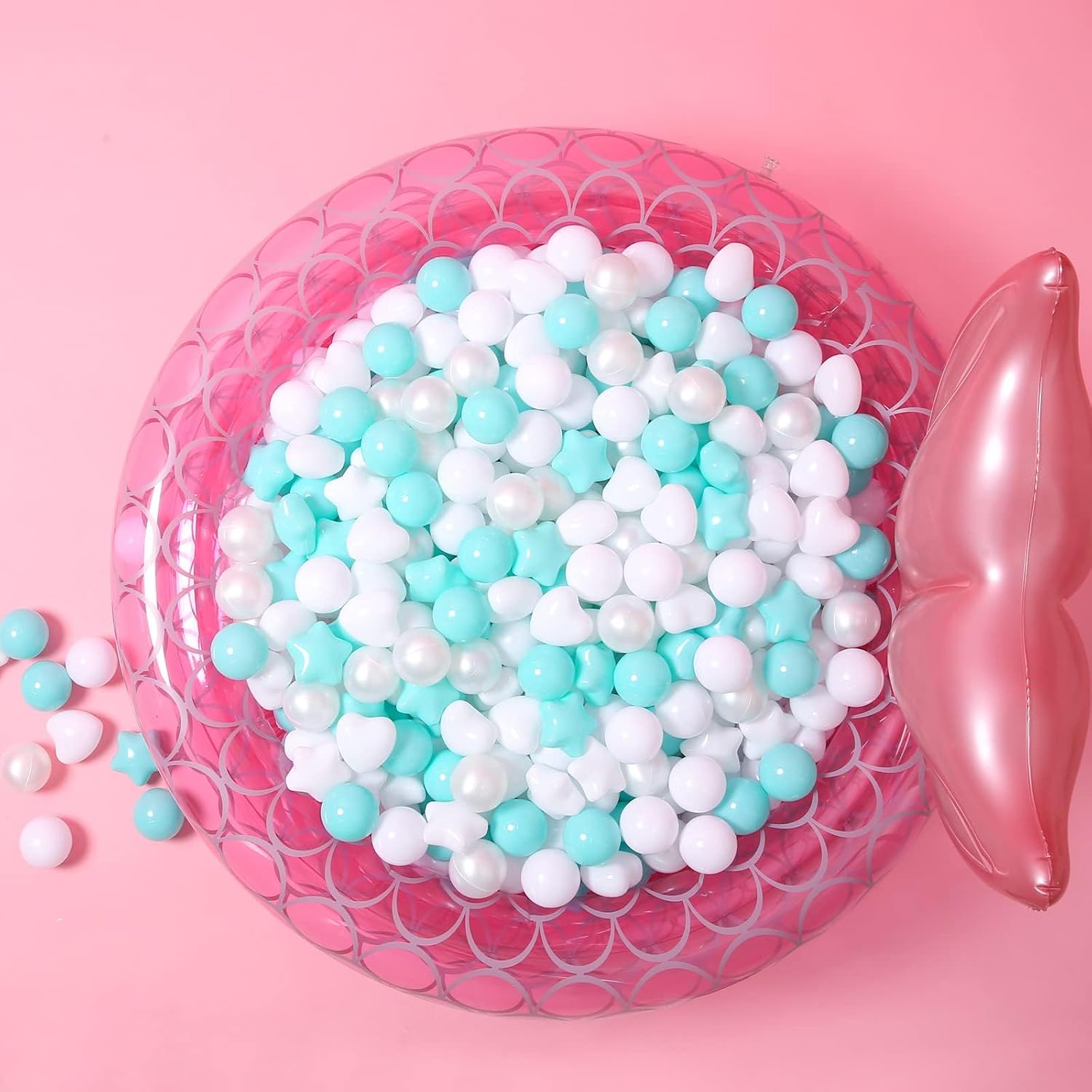 GOGOSO Ball Pit Balls 100 PCS for Toddles, Kids Plastic Balls for Ball Pit, Pool, Pink Party Accessories, Birthday Decoration
